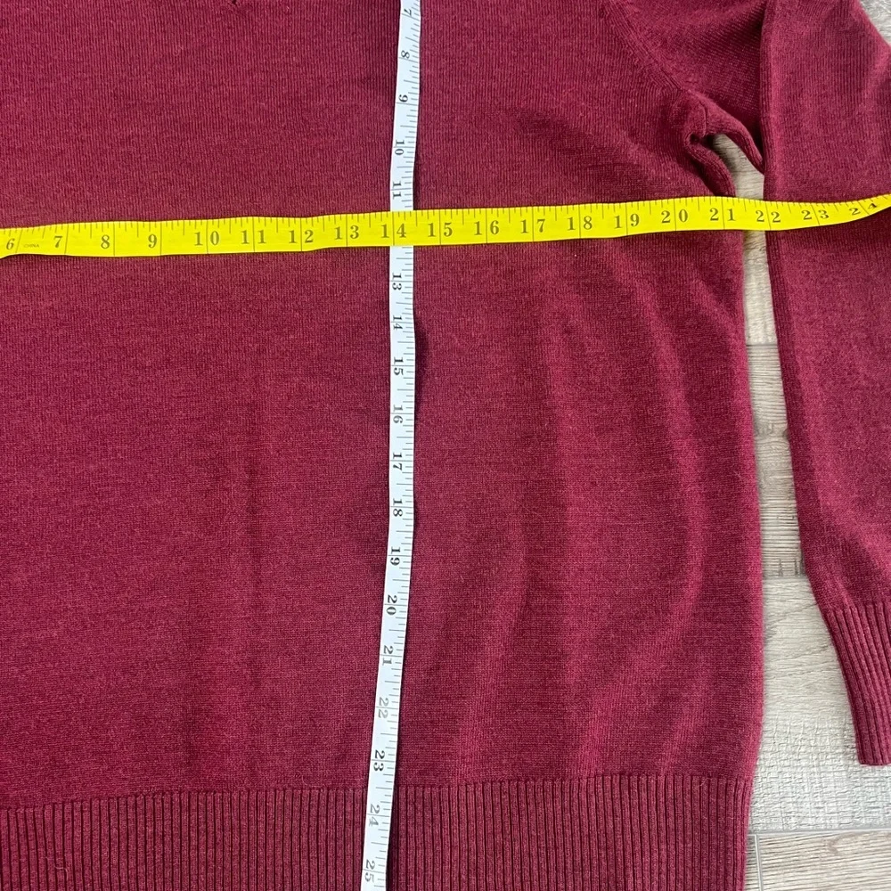 Banana Republic Merlino Wood Men's V-Neck Burgundy Sweater